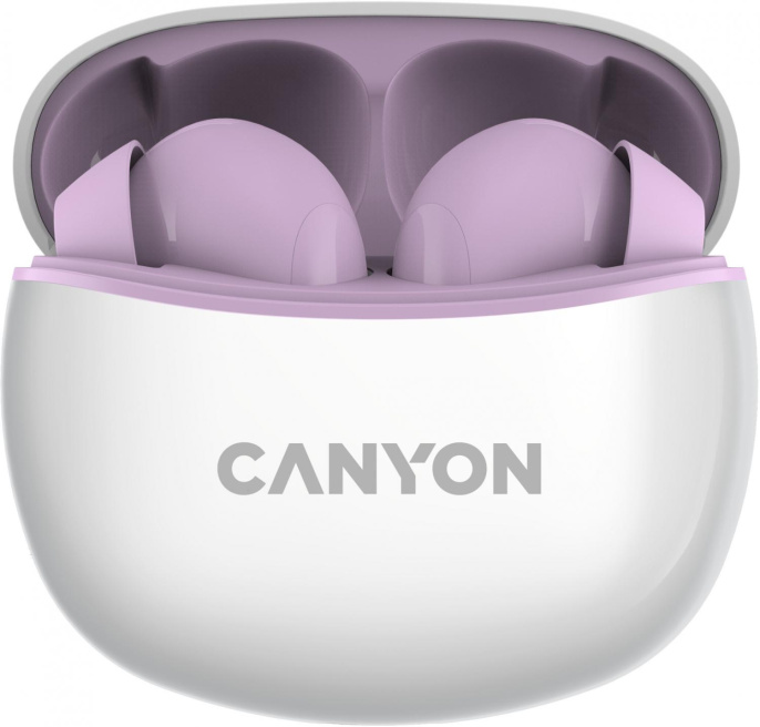 Гарнитура вкладыши Canyon TWS-5 фиолетовый беспроводные bluetooth в ушной раковине CNS-TWS5PU