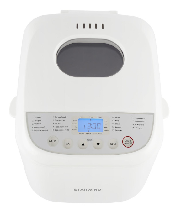 Хлебопечь StarWind SBM2085,  белый