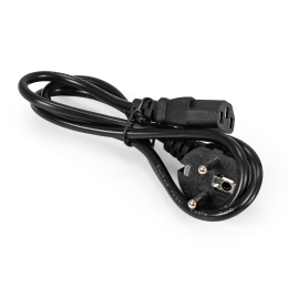 Кабель питания ExeGate Special PC-1S-Schuko(У)->C13/3x0.75 (Евровилка угловая EU/Тип F(Schuko) ->IEC 320 C13, 3*0.75mm2, CCA, черный, 1м) EX297789RUS