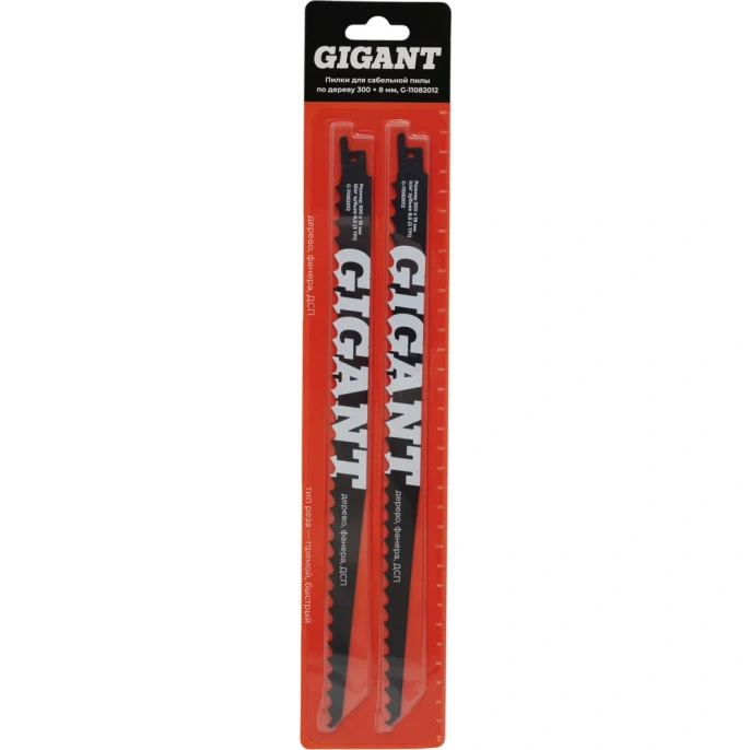 Пилки для сабельной пилы по дереву 300x8мм Gigant G-11082012
