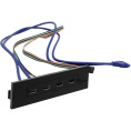 Планка USB на переднюю панель ExeGate U5H-614, 5.25", 2*USB+2*USB3.0, черная, подсоединение к мат. плате EX269460RUS