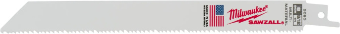 Полотно для сабельной пилы Milwaukee Sawzall 200х8/12 5шт 48475093 универсальное, для дерева, древесины с гвоздями, композитных материалов, пластика, длина: 200мм, зубьев на дюйм: 8/12