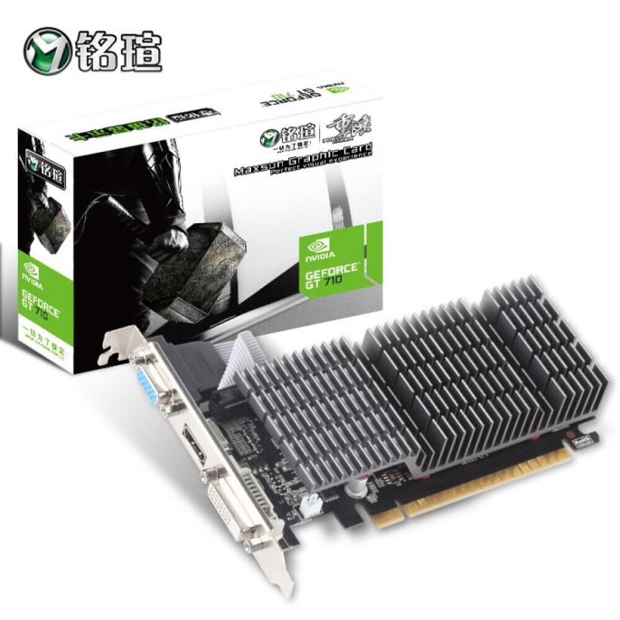 Видеокарта MAXSUN MS-GT710 Power Hammer2G 2Gb GDDR3, 64bit, 954/1333Mhz, DP/HDMI/DVI, 19W Ret {6940709619285} MS-GT710 Power Hammer II 2G