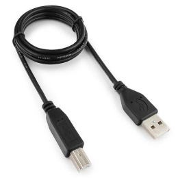 Кабель USB 2.0 AM-BM 1.0м Гарнизон черный, пакет GCC-USB2-AMBM-1M