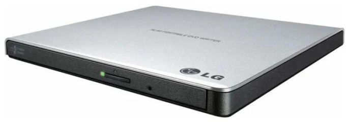 Оптический привод External DVD+/-RW LG GP57ES40.AHLE10B DVD Multi, внешний/внешний Slim, интерфейс USB-A, толщина 14 мм, цвет серебристый RTL