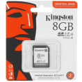 Карта памяти SDHC UHS-I U3 Kingston 8 ГБ, 100 МБ/с, Class 10, Industrial Temperature, 1 шт., без адаптера [sdit/8gb]