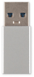 Адаптер Buro USB A m - USB Type-C f , серебристый [bu-usb2-am-cf]