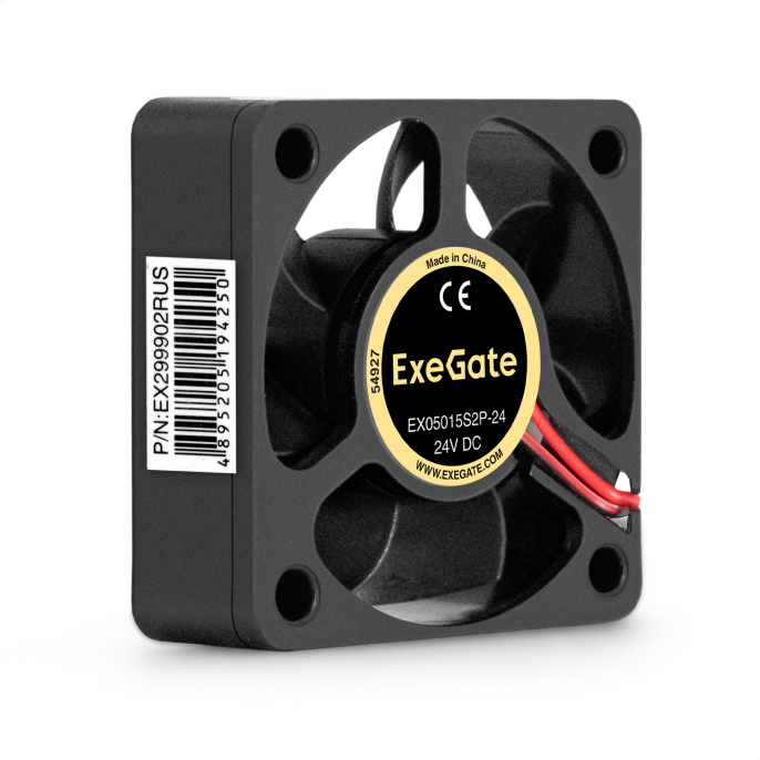 Вентилятор 24В DC ExeGate EX05015S2P-24 (50x50x15 мм, Sleeve bearing (подшипник скольжения), 2pin, 7000RPM, 32dBA) EX299902RUS