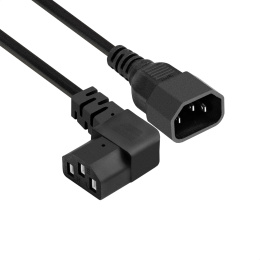 Кабель питания ExeGate Special EC-1.8S-C13(У)->C14/3x0.5 (IEC 320 C13 угловой->IEC 320 C14, 3*0.5mm2, CCA, черный, 1.8м) EX297757RUS