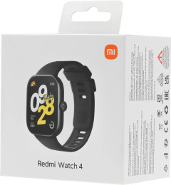 Смарт-часы Xiaomi Redmi Watch 4, 1.97", черный/черный [bhr7854gl]