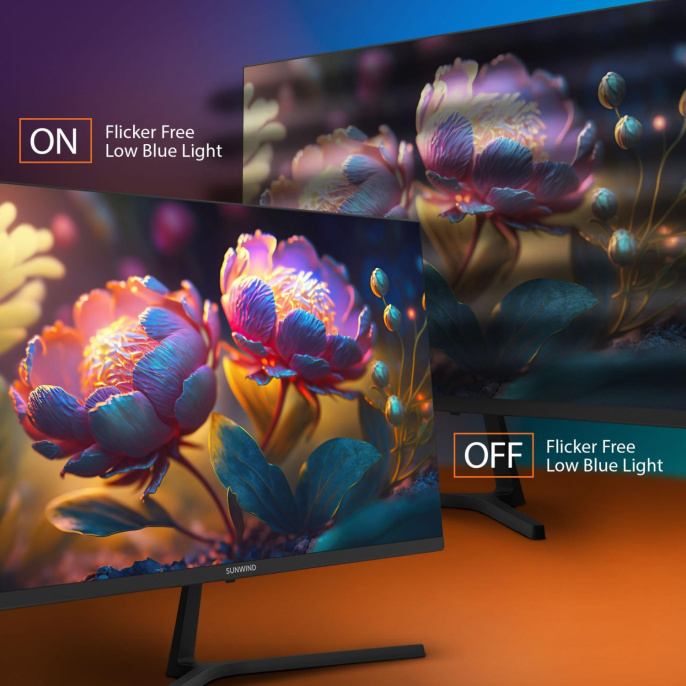 27" Монитор SunWind SM-27FI221, 1920x1080, IPS, 100Гц, 1хHDMI, 1хDP, черный [sm27sb01]