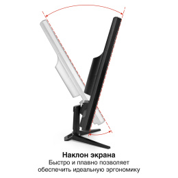 Монитор 24" ExeGate EB2400A (VA LED Grade A+, FHD, 1920x1080@75Гц, 16:9, 200cd/m2, 3000:1, 178°/178°, 5ms, D-Sub, HDMI, Flicker-free, Low Blue Light, кабель HDMI 1.5м, VESA, регулировка наклона (tilt), черный) EX297377RUS