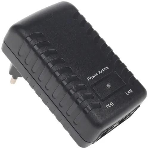 Инжектор питания ORIENT SAP-48POE 1A, PoE 48W, AC 100-240V/ DC 48V, 1.0A, вход: RJ45 LAN 10/100, выход: RJ45 PoE тип B 4/5+,7/8- , совместим с оборудованием PoE IEEE 802.3af, 30428