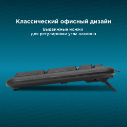 Клавиатура Оклик 180M черный USB (943626) кабель 1.6м