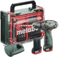 Дрель-шуруповерт METABO PowerMaxx SB Basic Set, 2Ач,  с двумя аккумуляторами [600385710]