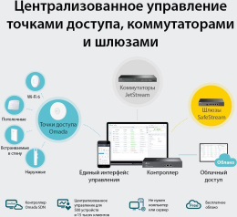 Контроллер TP-LINK Omada OC300,  2 LAN,  черный