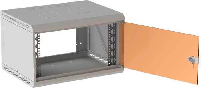 Шкаф коммутационный SUPRLAN ТВЛ-6U-600-350-СР 05-1060 настенный,  стеклянная передняя дверь,  6U,  600x360x350 мм