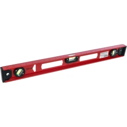 Усиленный алюминиевый уровень 600 мм, 3 глазка MATRIX Рельс 34006