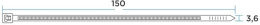 Стяжка эластомерная REXANT 150мм х 3.6мм, нейлон 6.6, 100шт [07-0151-4]