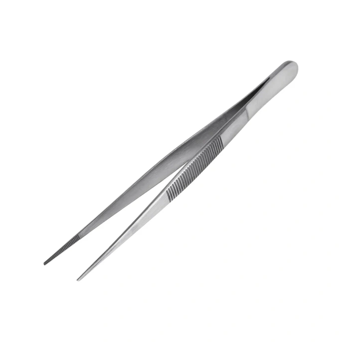 Пинцет REXANT прямой, узкий, рифленый 145 мм ПРОФИ 12-0346