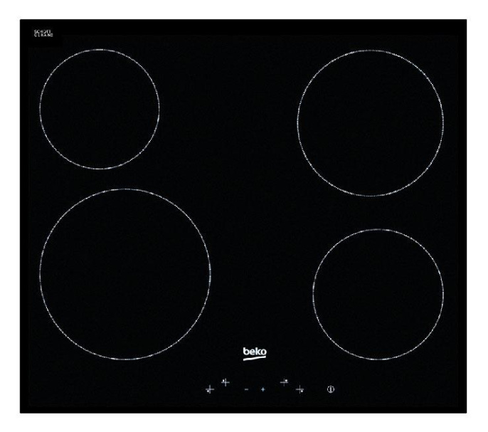 Электрическая варочная поверхность Beko HIC64401, конфорок: 4 шт., стеклокерамика, независимая, черный