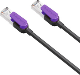 Патч-корд CABLETIME CN80N (CT-CAT8F-PB3) 3 м, FTP Gigabit Ethernet CAT8, фиолетовый+черный