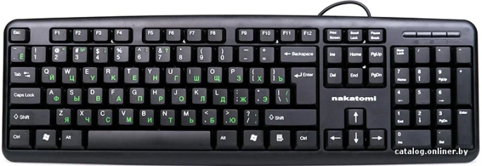 Клавиатура KN-02U BLACK Nakatomi USB