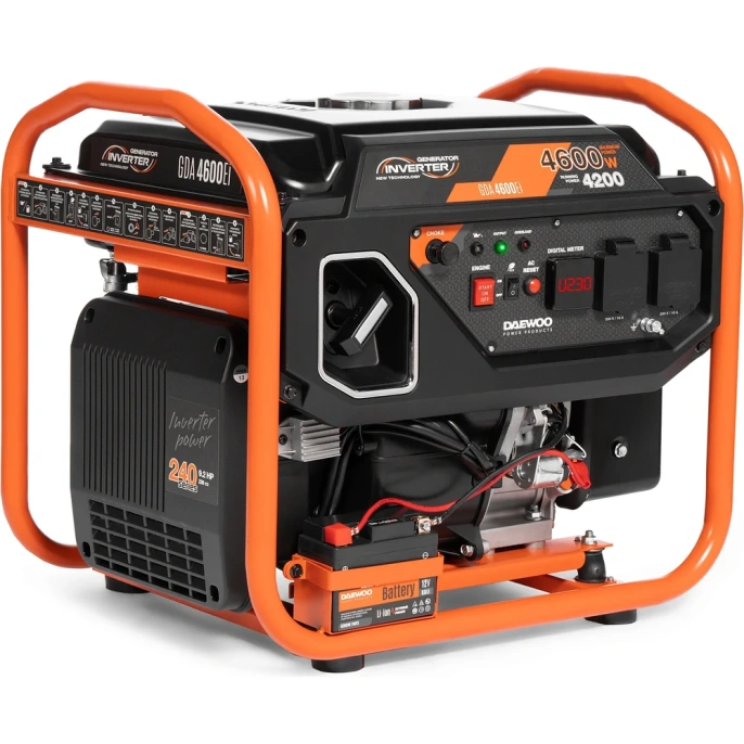 Бензиновый генератор Daewoo GDA 4600Ei, 220 В, 4.6кВт, с АКБ