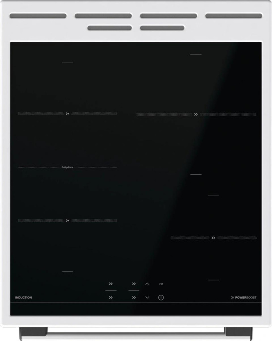 Электрическая плита Gorenje GEIT5C60WPG, стеклокерамика, электрическая, без крышки, белый