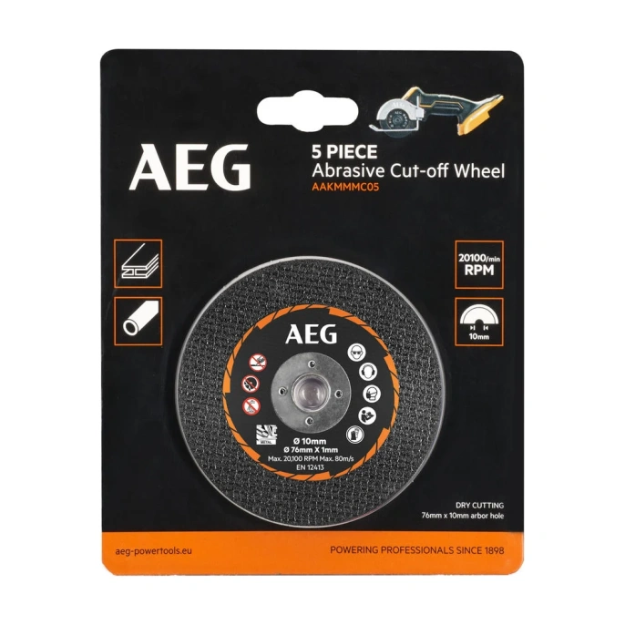 Набор дисков AAKMMMC05 (5 шт, 76х10х1 мм) для отрезной машины BMMS18SBL-0 AEG 4932478588