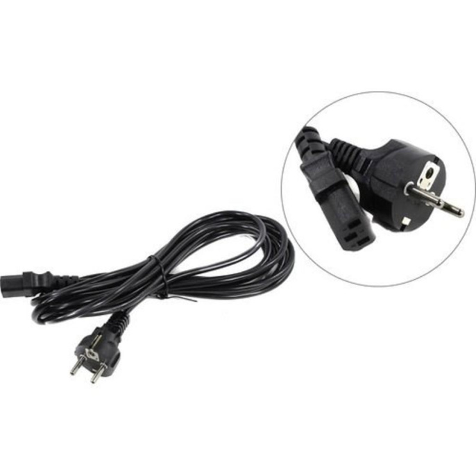 Кабель питания ExeGate Special PC-5S-Schuko->C13/3x0.5 (Евровилка Schuko->C13, 3*0.5mm2, CCA, черный, 5м) ES280997RUS