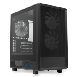 Корпус без блока питания/ Case HSPD M310, Mesh Mini-tower, Black, TG, 0.4 SPCC, 3x120mm ARGB Orbis F1 mATX, mITX 180/280/160mm 1x2.5", 1x3.5", 4xPCI 2xUSB-A 3.0 452x277x418mm (M310-TGBK-ARGB)