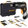 Аккумуляторная отвертка DEKO DKS4FU-Li в кейсе, набор инструментов 112 предметов 063-4153