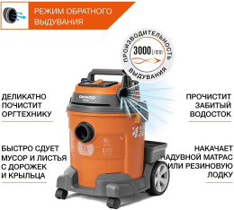 Строительный пылесос Daewoo DAVC 2514S,  серый