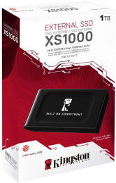 Внешний накопитель SSD Kingston XS1000 1TB (SXS1000/1000GA) (1.8", интерфейс: USB 3.2 Gen 2 (10 Гбит/с), разъем подключения: USB 3.2 Gen2 Type-A (10 Гбит/с), USB 3.2 Gen2 Type-C (10 Гбит/с), скорость чтения/записи: 1050/1000 MБ/с, питание: USB, материал к