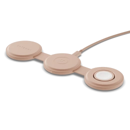 Переносное зарядное устройство Satechi Qi2 OntheGo 3-in-1 Wireless Charger. Цвет: нежно-розовый (ST-QTG31R)