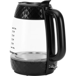 Чайник электрический Polaris PWK 1809CGL 1.8л. 2200Вт черный корпус: стекло/пластик