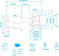 Кронштейн для телевизора Arm Media MARS-6 черный 10"-32" макс.25кг настенный поворотно-выдвижной и наклонный