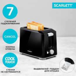 Тостер SCARLETT SC-TM11020, черный