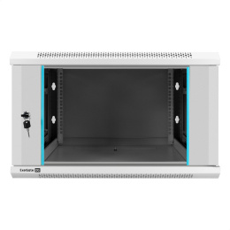Шкаф телекоммуникационный 19" настенный 6U ExeGate EC-WM-6U.600.G.GREY 19”, 6U, 600x600x370mm ШхГхВ , передняя дверь закаленное стекло, съемные боковые панели, пыле- и влагозащита IP23, светло-серый RAL 7035 EX298600RUS