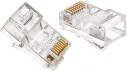 Коннектор PREMIER 6-008 кат.5E RJ45 прозрачный