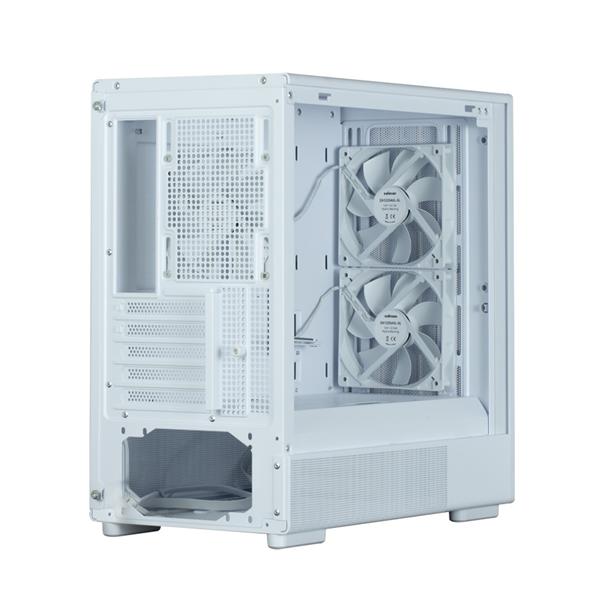 Корпус Zalman P10 NAMU Белый материал: сталь, окно: закалённое стекло, 1хUSB3.0, 1хUSB Type-C, без БП, 1x2.5” и 2x3.5”/2.5″, 5 слотов расширения, mATX, длина видеокарты: 340