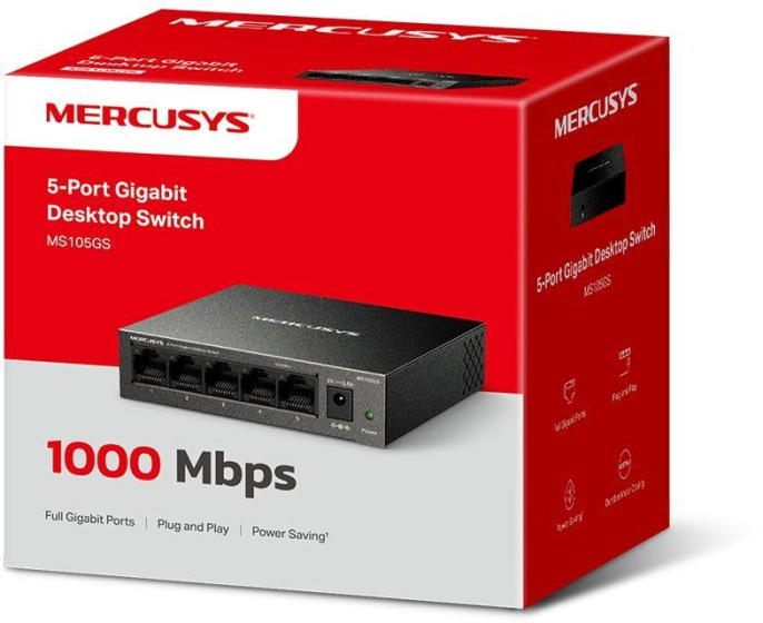 Коммутатор MERCUSYS MS105GS, неуправляемый