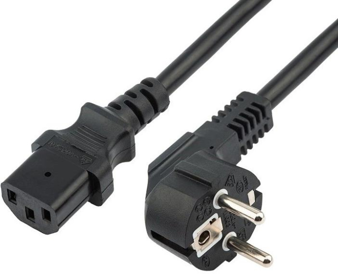 Шнур питания Rexant (04-2731) Schuko-C13 проводник.:3x0.75мм2 0.6м 220В черный