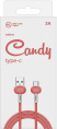Кабель Redline Candy, USB Type-C m - USB m , 1м, 2A, красный [ут000021994]