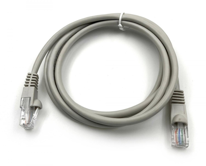 Патч-корд Buro UTP-5E-1.5M-G литой molded , UTP, кат.5E, 1.5м, 4 пары, 26AWG, алюминий омедненный, многожильный, серый