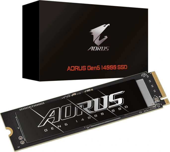 SSD накопитель Gigabyte Aorus Gen5 14000 1ТБ, M.2 2280, PCIe 5.0 x4,  NVMe,  M.2 [ag514k1tb]