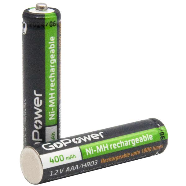 Аккумулятор бытовой GoPower HR03 AAA BL2 NI-MH 400mAh 2/20/320 блистер 2 шт.