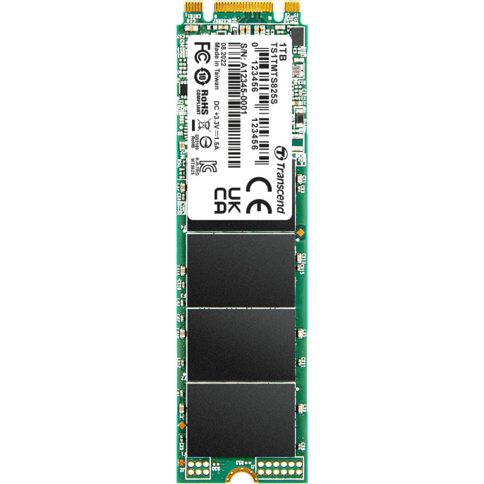 Твердотельный накопитель Transcend SSD 825S, 1000GB, M.2 22x80mm , SATA3, 3D TLC, R/W 550/500MB/s, IOPs 55 000/72 000, TBW 360, DWPD 0.3 12 мес. TS1TMTS825S