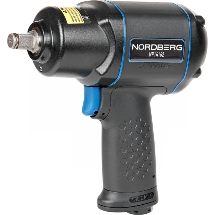 Ударный пневмогайковерт NORDBERG 1/2", 1620Нм NP14162
